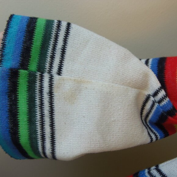 Vintage Union Made Sears Sz Med Rainbow Striped Square Neck Tunic - Picture 7 of 9